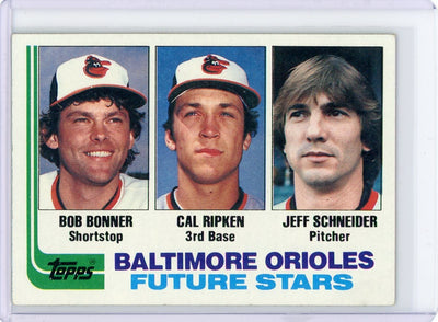 Cal Ripken Jr., B. Bonner, J. Schneider Orioles Future Stars 1982 Topps #21