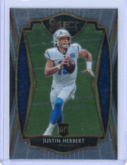 Justin Herbert 2021 Panini Select Premier Level rookie card