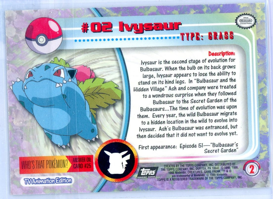 Ivysaur Topps Pokémon Series 1 foil NM – Piece Of The Game