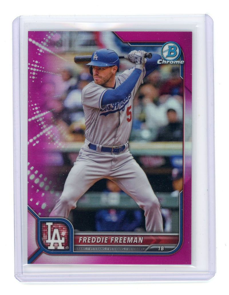 Freddie Freeman 2022 Bowman Chrome pink refractor 