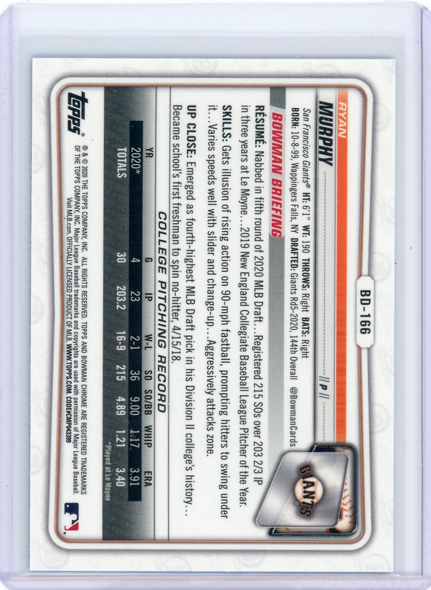 Ryan Murphy 2020 1st Bowman Chrome Sapphire #BD-166