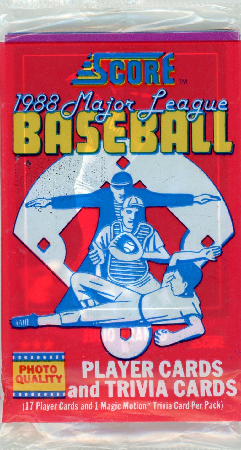 1988 Score MLB 18-card pack