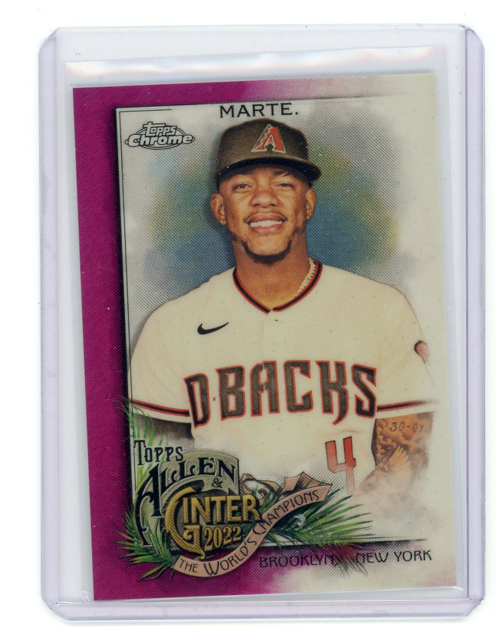 Ketel Marte 2022 Topps Chrome Allen & Ginter Magenta Refractor #'d 135/199