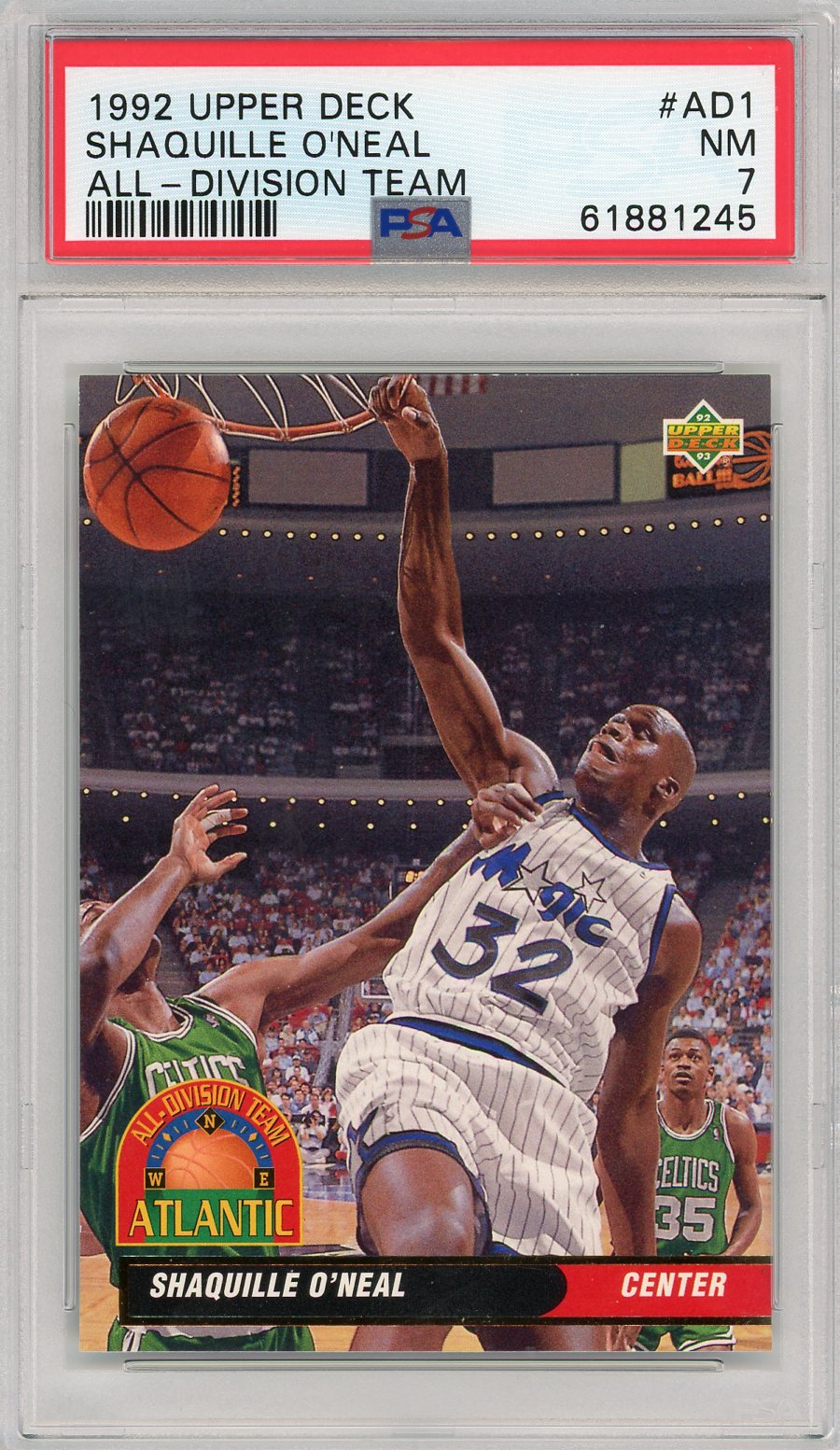 Shaquille O'Neal All-Division Team 1992 Upper Deck #AD1 PSA 7