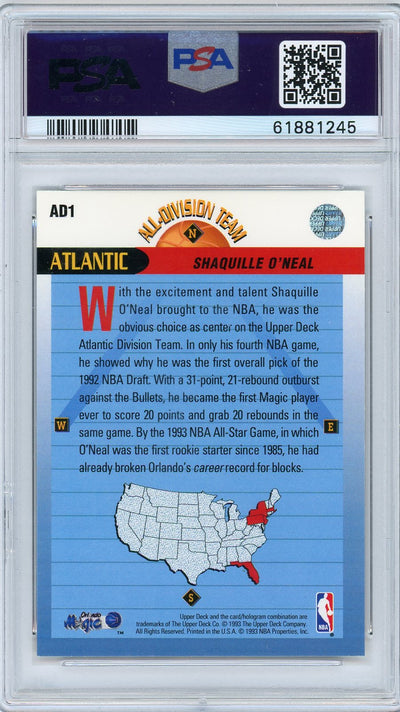 Shaquille O'Neal All-Division Team 1992 Upper Deck #AD1 PSA 7