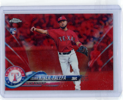 Isiah Kiner-Falefa 2018 Topps Chrome Update Red Refractor #'d 11/25 rookie card