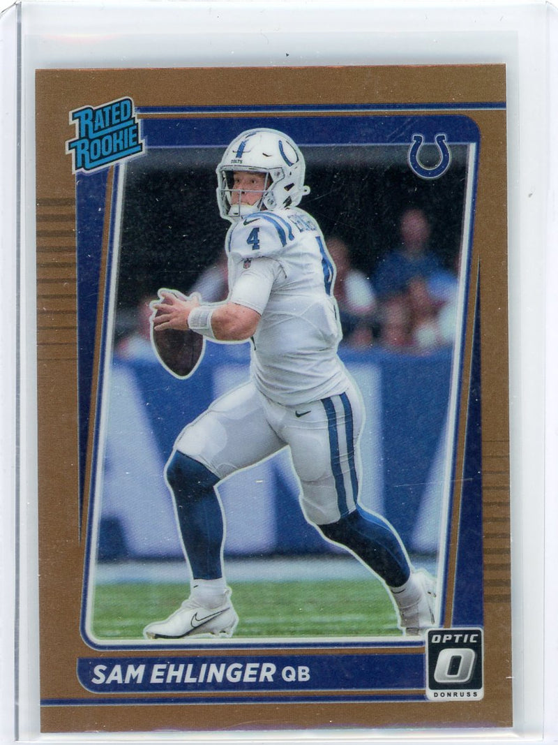 Sam Ehlinger 2021 Panini Donruss Optic Bronze prizm rookie card