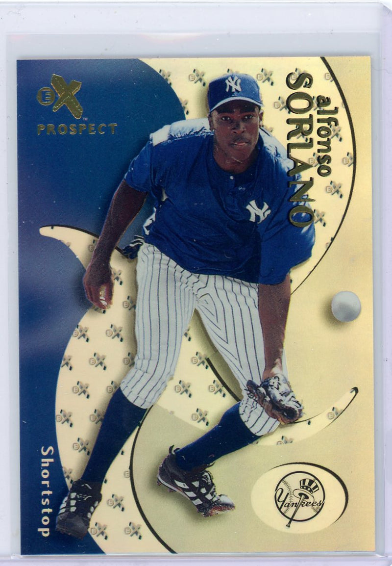Alfonso Soriano 2000 Fleer SkyBx EX Prospect rookie card 