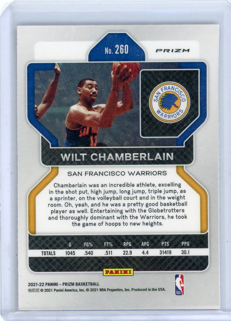 Wilt Chamberlain 2021-22 Panini Prizm orange ice prizm