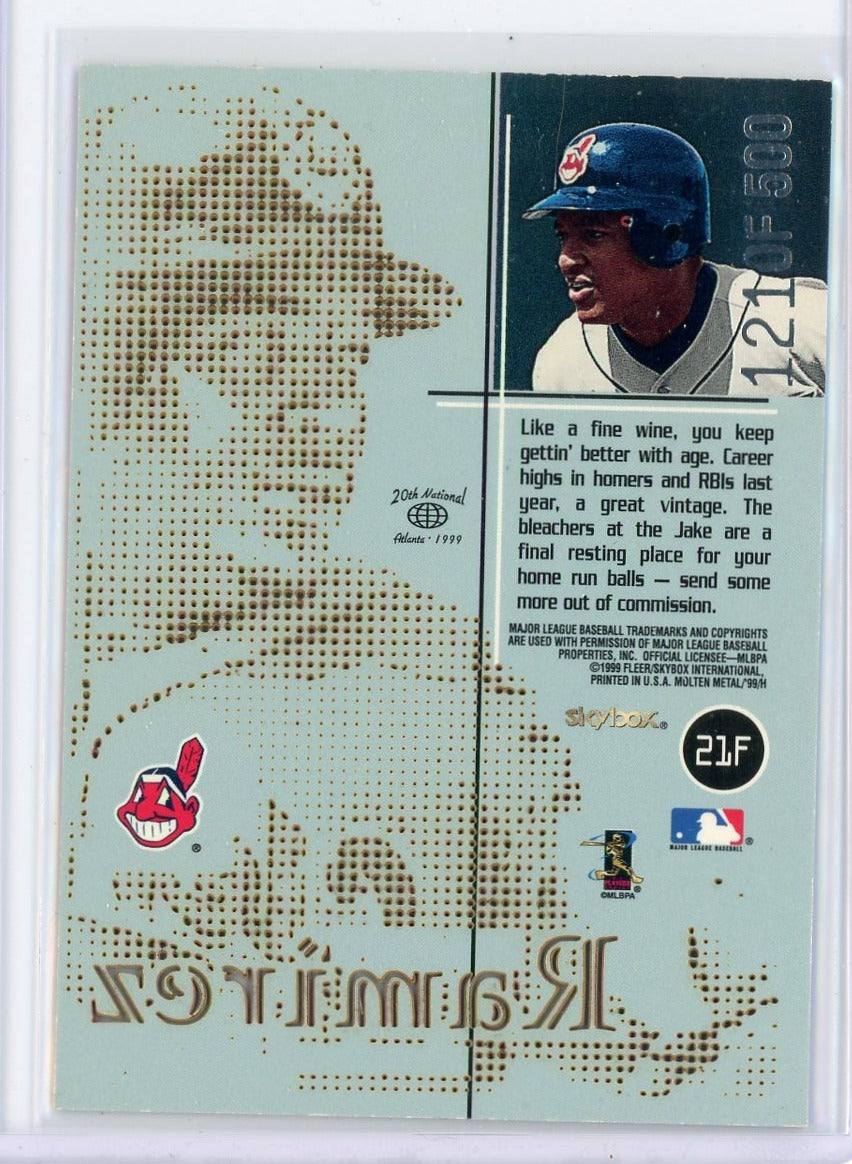 Manny Ramirez 1999 Fleer SkyBx Sterling Heavy Metal Fusion #"d 121/500