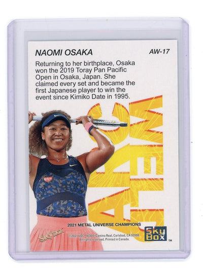 Naomi Osaka 2021 Upper Deck SkyBx Metal Arc Weld holo #AW-17