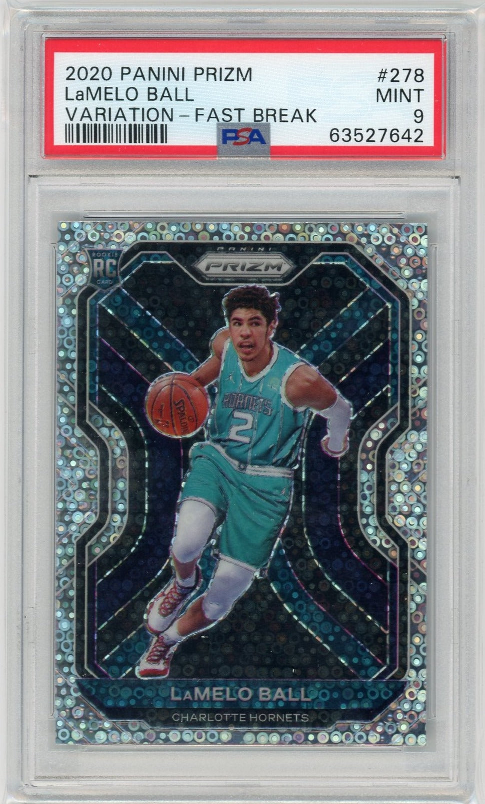 LaMelo Ball 2020 Panini Prizm Fast Break Variation RC PSA 9 #278