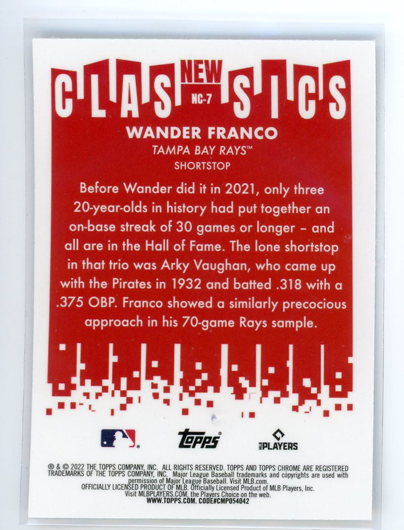 Wander Franco 2022 Topps Chrome New Classics