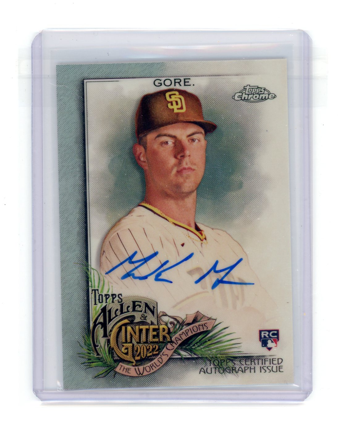 Mackenzie Gore 2022 Topps Chrome Allen & Ginter Refractor Auto Rookie Card