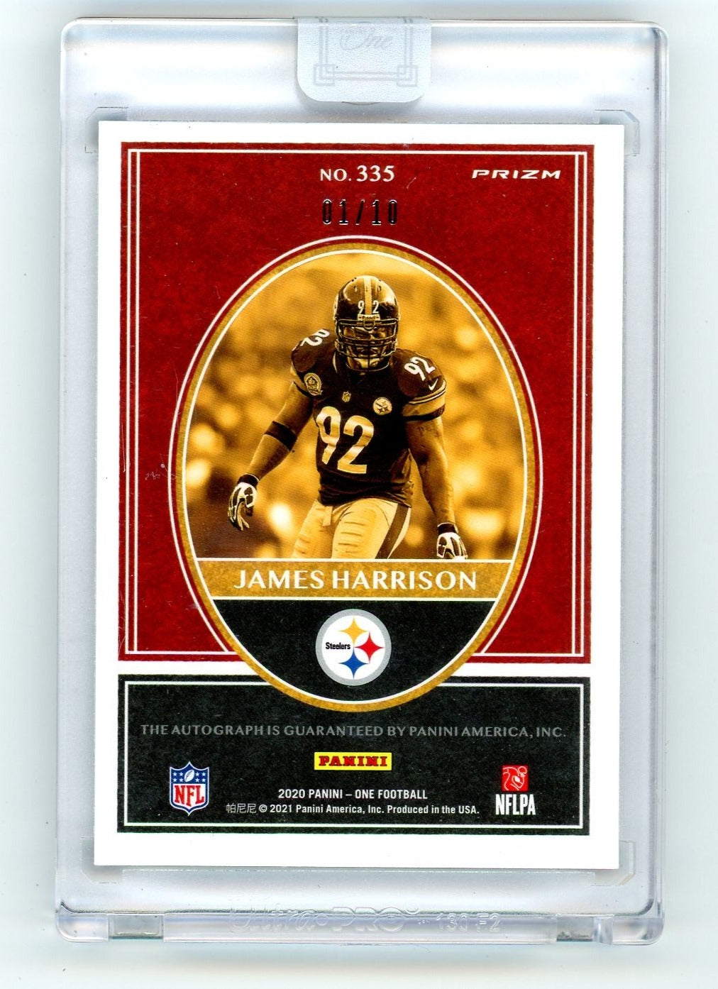 James Harrison 2020 Panini One Once Upon a Time Auto 1/10 – Piece Of The  Game