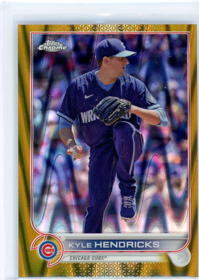 Kyle Hendricks 2022 Topps Chrome Gold Lava Refractor 