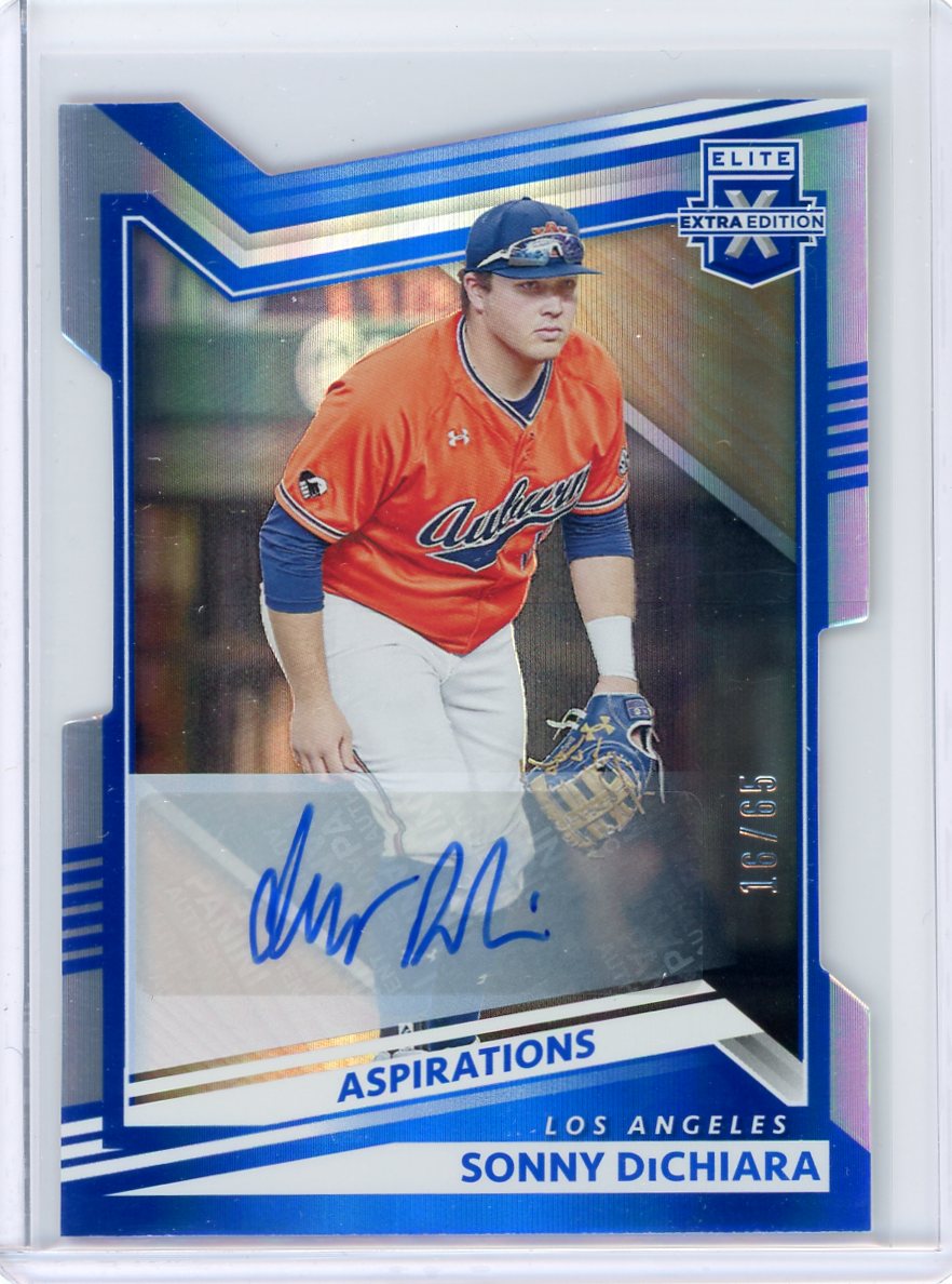 Sonny DiChiara 2022 Panini Elite Extra Aspirations die-cut autograph #'d 16/65