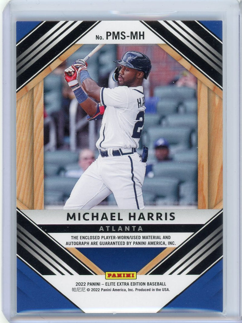 Michael Harris 2022 Panini Elite Extra Prospect Materials autograph