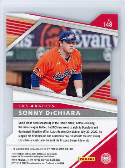 Sonny DiChiara 2022 Panini Elite Extra Aspirations die-cut autograph #'d 16/65