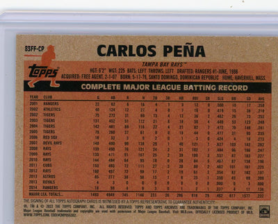 Carlos Pena 2022 Topps Archives Fan Favorites Certified Autograph #83FF-CP