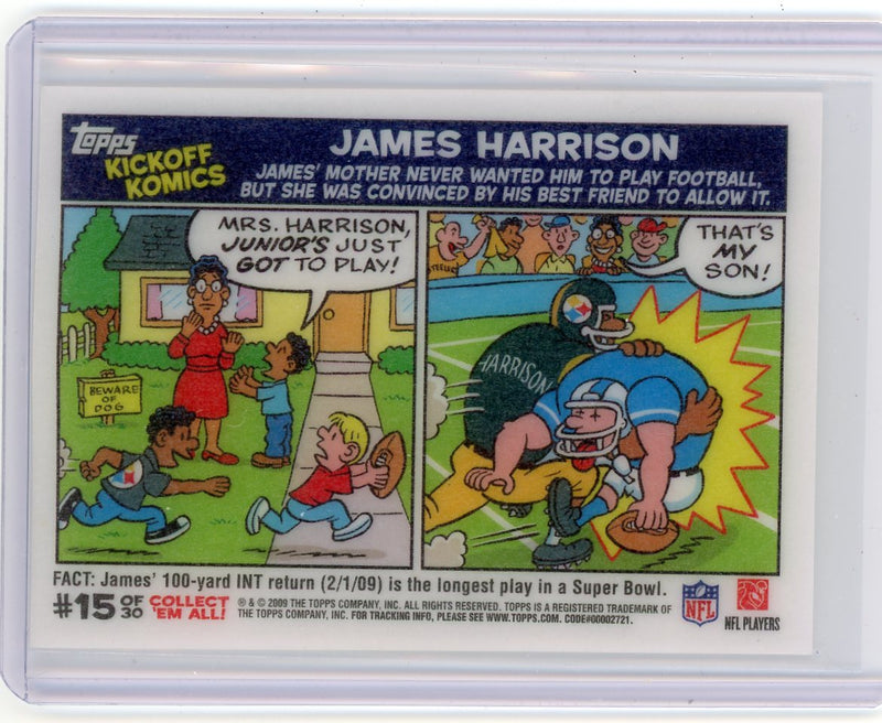 James Harrison 2009 Topps NFL Kickoff Komics 