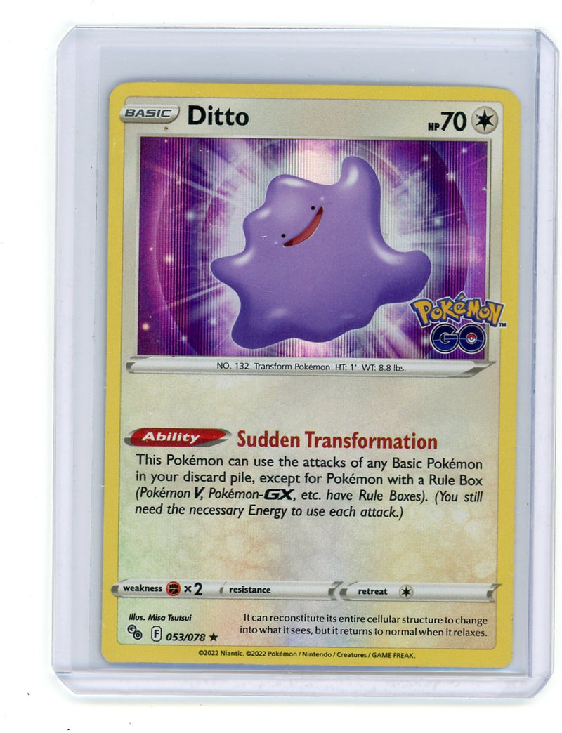Ditto 2022 Pokémon Go rare holo 053/078