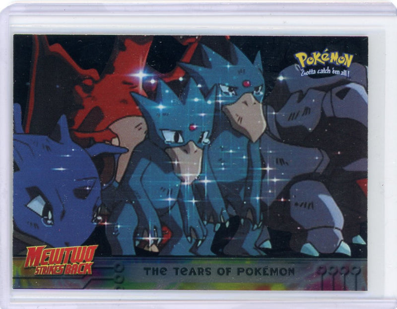 Mewtwo Strikes Back "The Tears of Pokémon" 1998 Topps Pokémon TV Animation Edition blue logo foil 