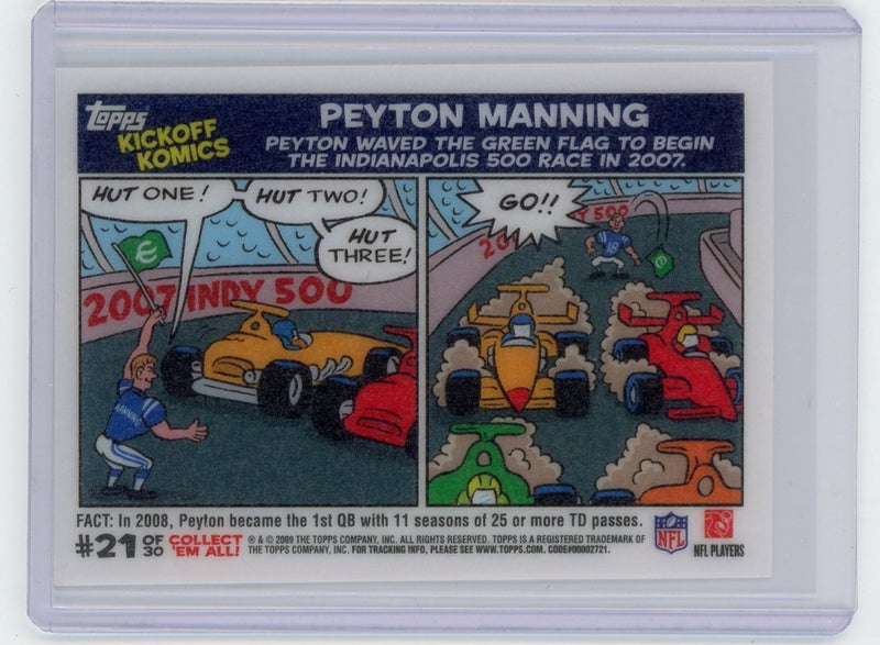 Peyton Manning 2009 Topps NFL Kickoff Komics 