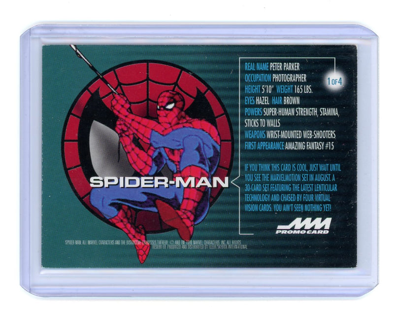 Spider-man 1996 Marvel Motion Promo Card