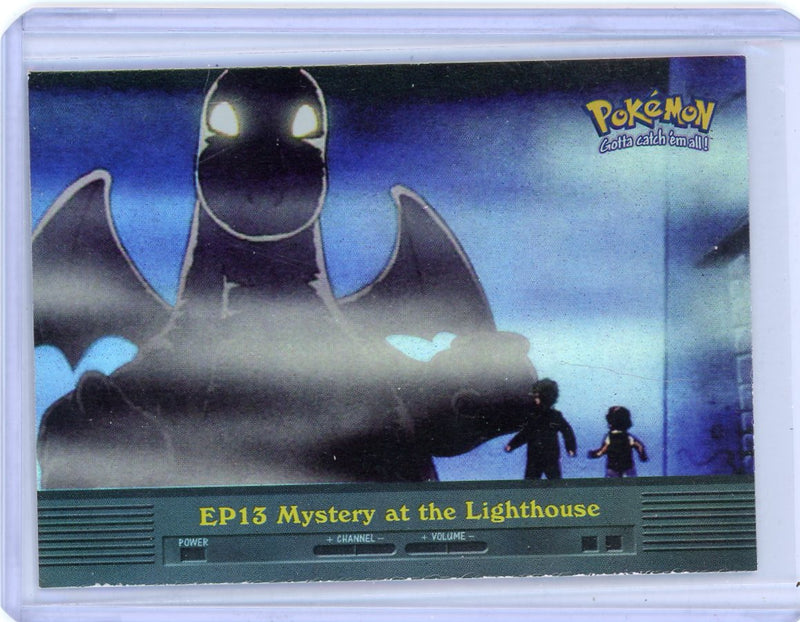 Mystery at the Lighthouse EP13 2000 Topps Pokémon TV Animation Edition blue logo foil