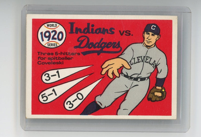 Indians vs. Dodgers 1920 World Series 1968 Fleer 
