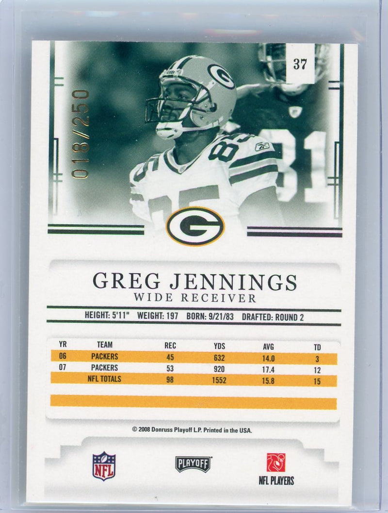 Greg Jennings 2008 Donruss Playoff Prestige 