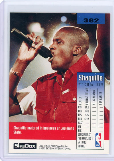 Shaquille O'Neal 1993 SkyBx rookie card #382