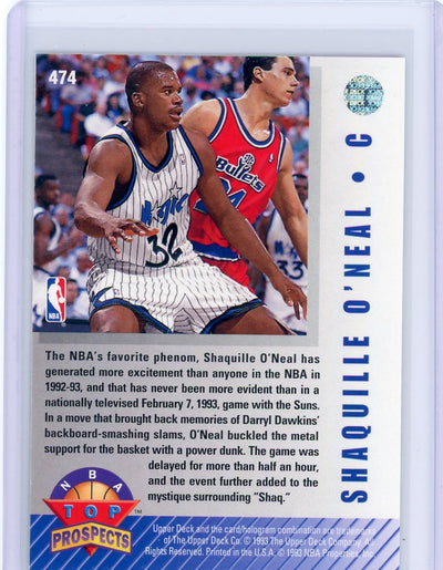 Shaquille O'Neal 1993 Upper Deck NBA Top Prospects #474