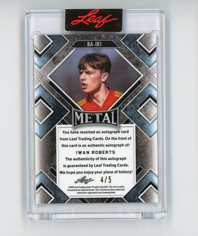 Iwan Roberts 2022 Leaf Metal red autograph #'d 4/5