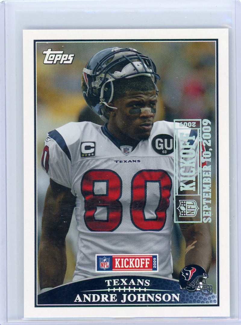 Andre Johnson 2009 Topps NFL Kickoff stamped 