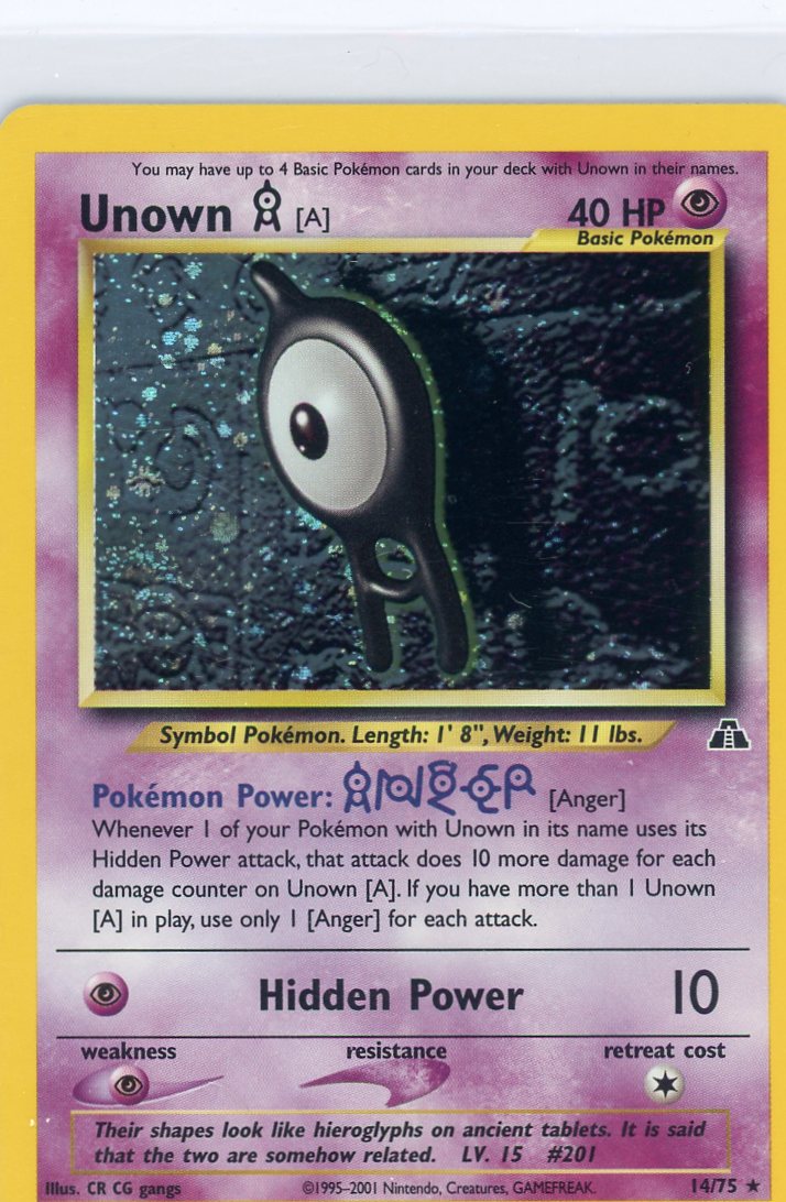 Unown (A) Holo 14/75