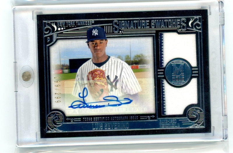 2016 Topps Museum Collection Luis Severino Dual Jersey Autograph AUTO 199/299