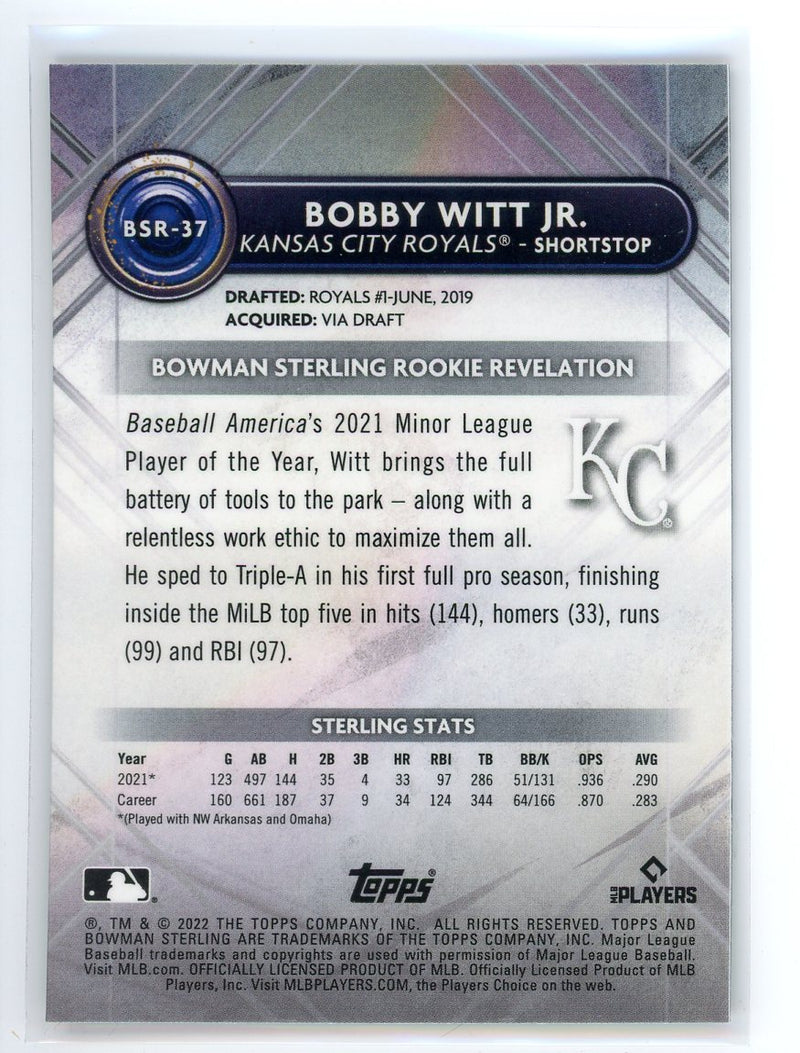 Bobby Witt Jr. 2022 Bowman Sterling Rookie Card