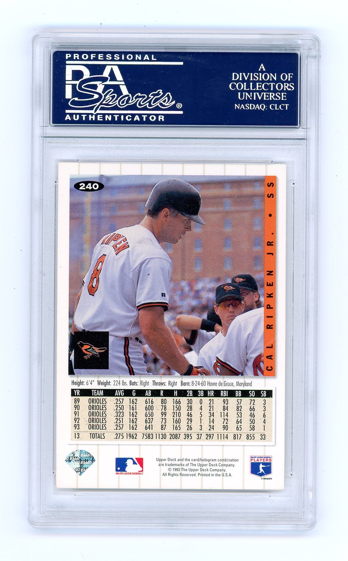 Cal Ripken Jr. 1994 Collector's Choice PSA/DNA CERTIFIED Authentic Auto BLUE INK