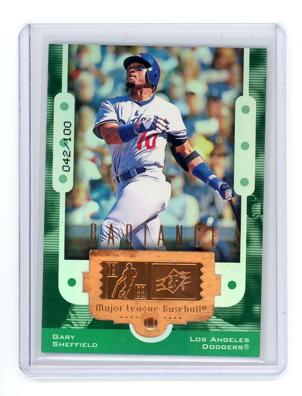 Gary Sheffield 1999 Upper Deck SPx Radiance #'d 42/100