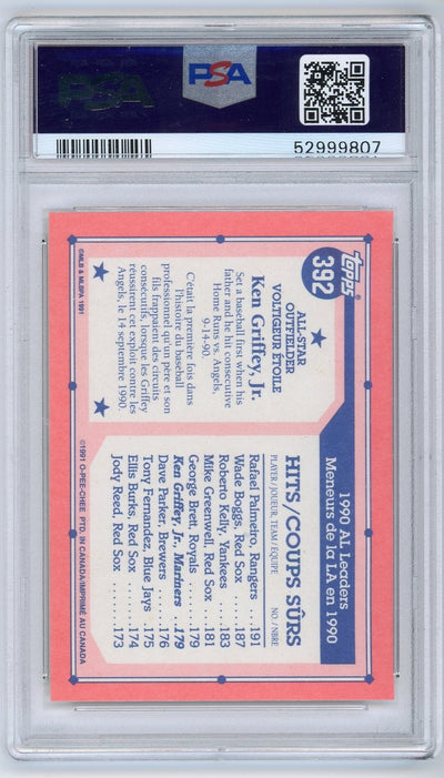 Ken Griffey Jr. 1991 O-Pee-Chee PSA 9