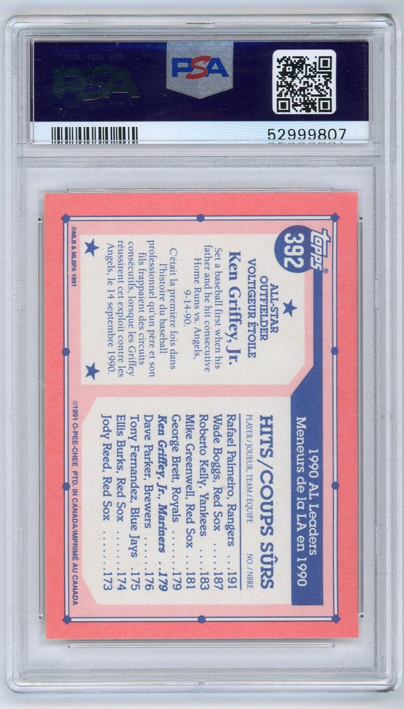 Ken Griffey Jr. 1991 O-Pee-Chee PSA 9