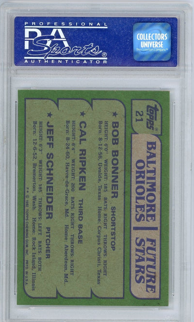 Cal Ripken Jr. 1982 Topps Rookie Card PSA 9