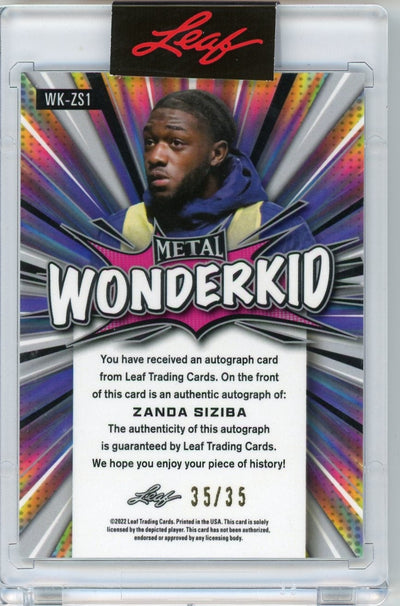 Zanda Siziba Leaf Metal Wonderkid 35 of 35 WK-ZS1