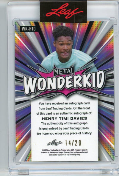Henry Timi Davies Leaf Metal Wonderkid 14/20 WE-HTD