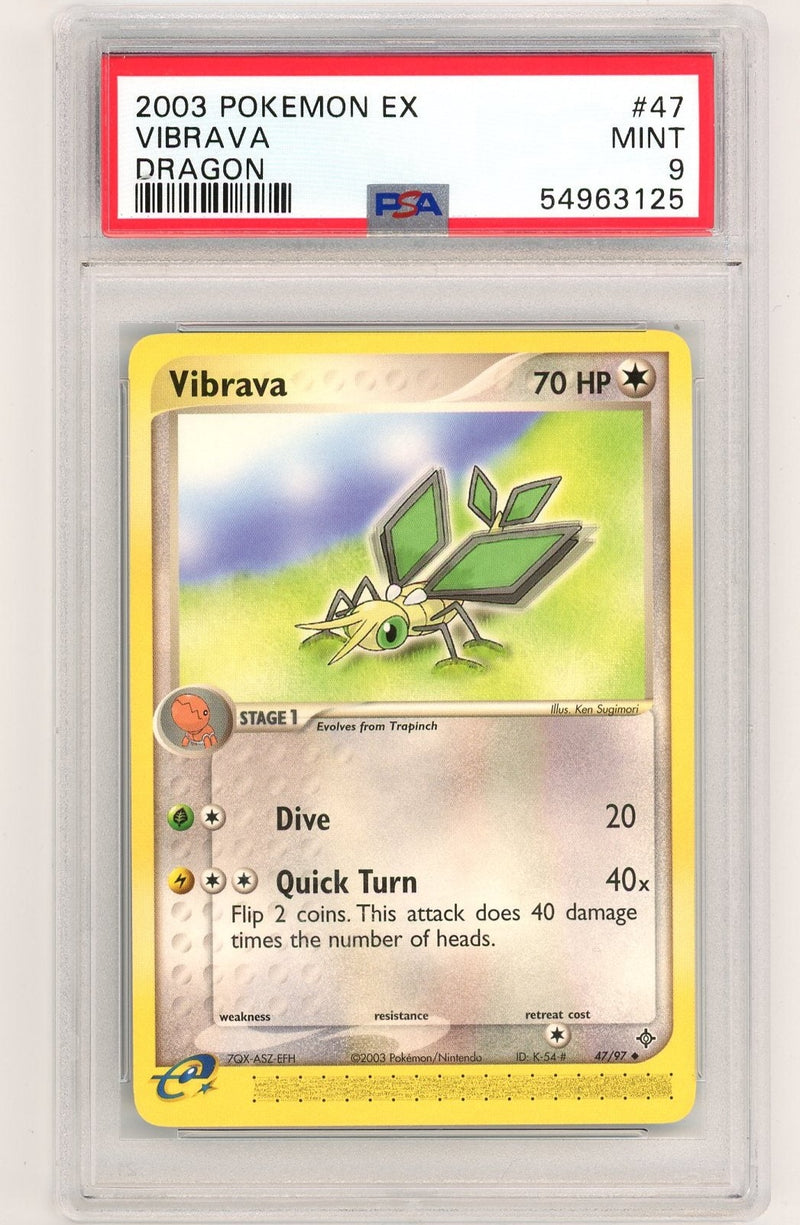Vibrava 2003 Pokémon EX Dragon PSA 9