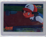 Mewtwo Strikes Back "Ash and Company" 1998 Topps Pokémon Movie Animation Edition blue logo foil #9
