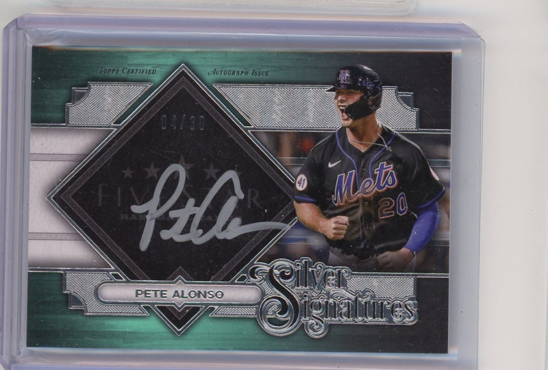 Pete Alonso 2022 Topps Five Star Silver Signatures 