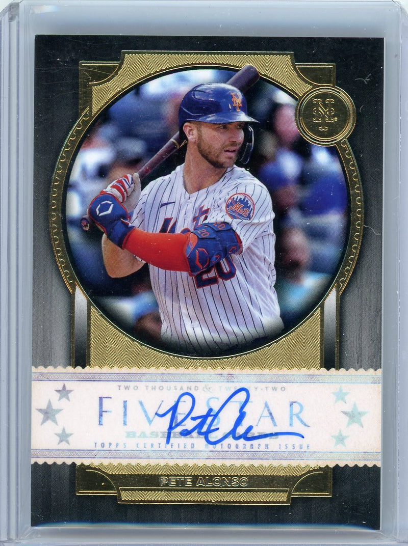 Pete Alonso 2022 Topps Five Star autograph